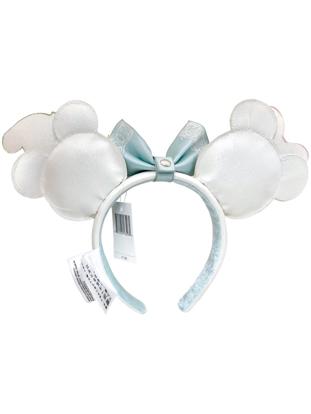 Disney Parks Snowman Mickey & Minnie Mouse Pastel Ear Loungefly Headband US - Picture 2 of 3